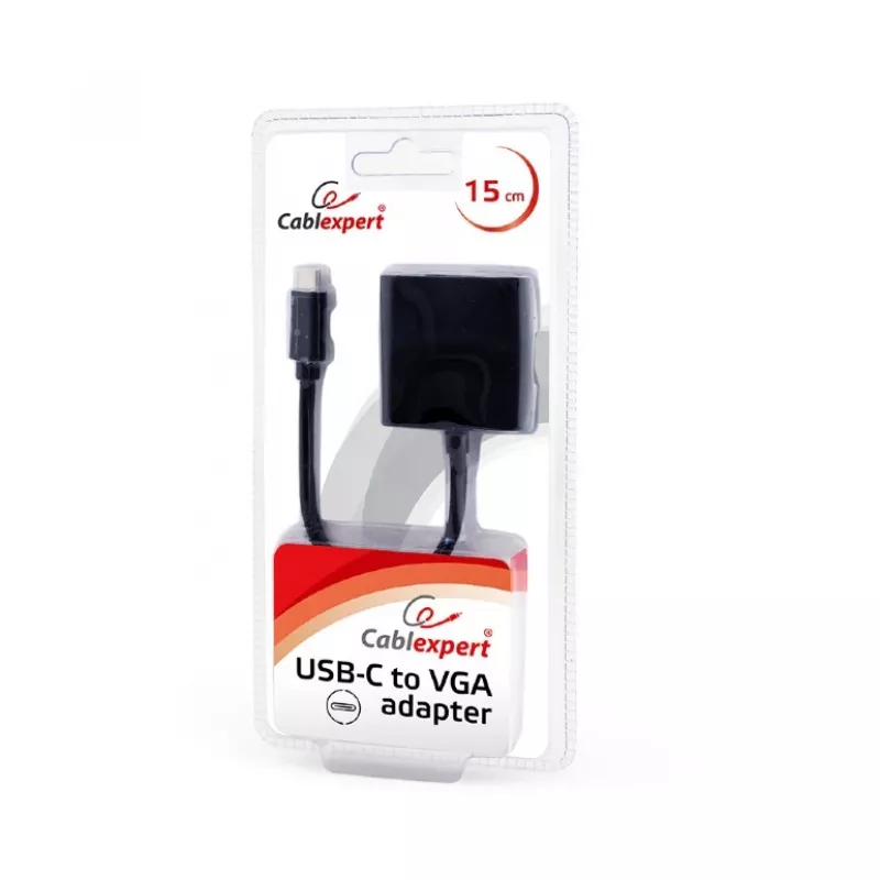Adaptador GEMBIRD USB-C a VGA, negro