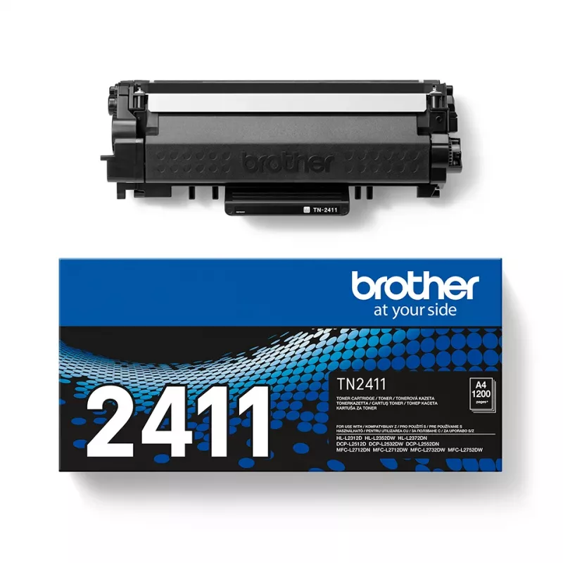 Cartucho de tóner Brother TN-2411 — negro, pack de 1, impresión láser, ~1200 páginas