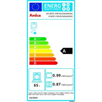 Cocina independiente Amica 618GE3.39HZpTaDpNA(W)