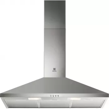 Campana de pared Electrolux LFC319X, acero inoxidable, 898×(69–102)×450 mm, 420 m³/h, 3 niveles, filtro metálico