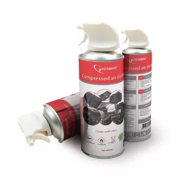 Aire comprimido en espray GEMBIRD CK-CAD-FL400-01, 400 ml, negro