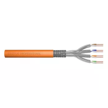 Cable de instalación DIGITUS - Cat 7 - S/FTP - AWG 23/1 - simplex - 100 m - naranja