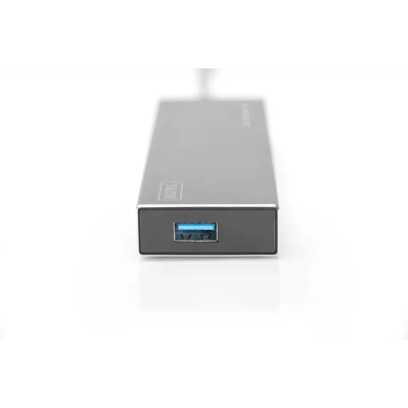 Hub USB 3.0 DIGITUS, 7 puertos incl. fuente de alimentación 5V/3,5A, carcasa de aluminio