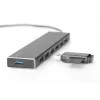 Hub USB 3.0 DIGITUS, 7 puertos incl. fuente de alimentación 5V/3,5A, carcasa de aluminio