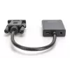 Convertidor DIGITUS VGA a HDMI + audio (3,5 mm) Full HD (1080p), tipo cable 15 cm negro