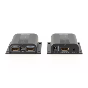 Set extensor HDMI DIGITUS, 50 m por cable de red (CAT6/6a/7), EDID, 1x HDMI Loop-Out, FHD 1080p