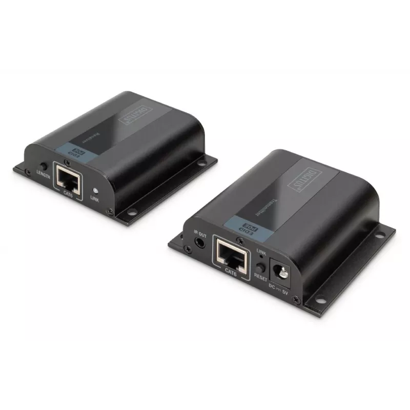 Set extensor HDMI DIGITUS, 50 m por cable de red (CAT6/6a/7), EDID, 1x HDMI Loop-Out, FHD 1080p
