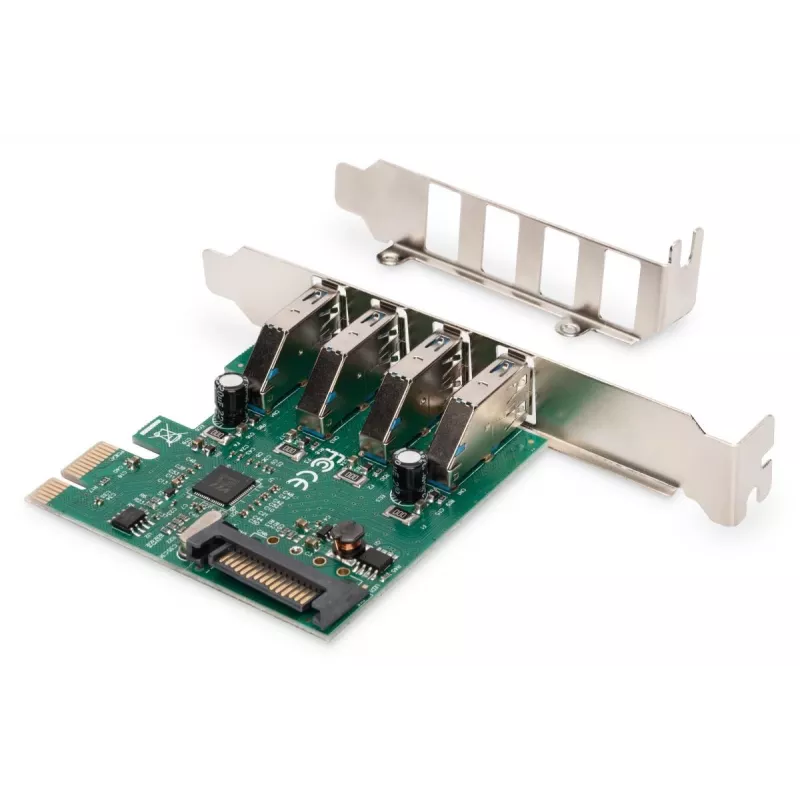 Tarjeta de expansión PCI-Express DIGITUS USB 3.0, 4 puertos, 4 puertos A/H externos, chipset VL805