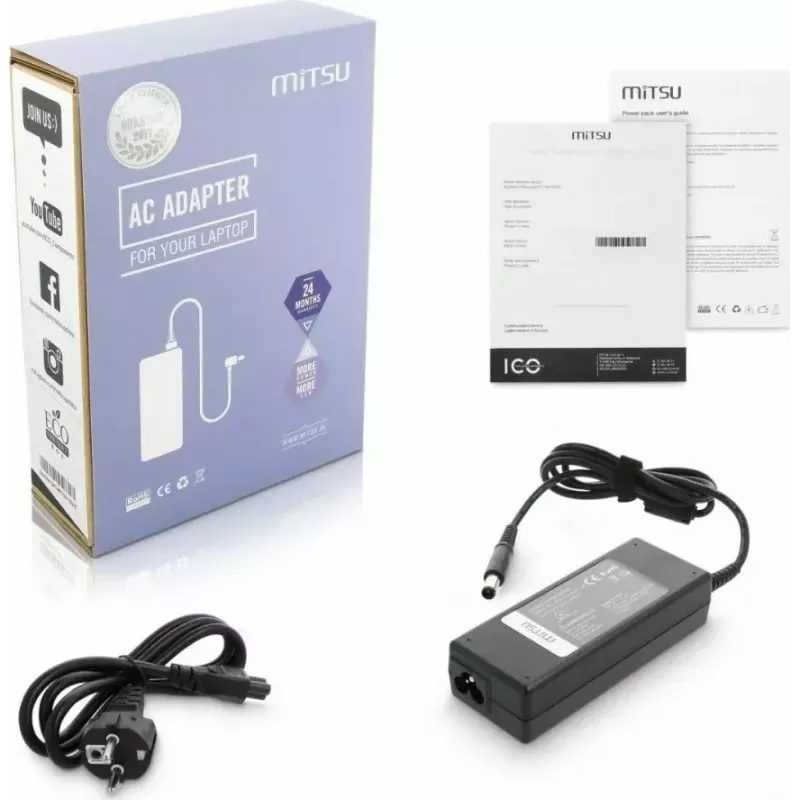 Fuente de alimentación MITSU ZM/DEL19546 19.5V 4.62A para portátiles Dell (modelo 5ZM019)