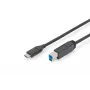 Cable de conexión DIGITUS ASSMANN USB Type-C, tipo C a B M/M, 2m 3A, 5GB versión negra
