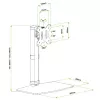 Soporte / pie para monitor Techly ICA-LCD 260 68,6 cm (27 pulgadas) escritorio blanco