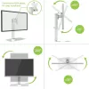 Soporte / pie para monitor Techly ICA-LCD 260 68,6 cm (27 pulgadas) escritorio blanco