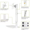 Soporte / pie para monitor Techly ICA-LCD 260 68,6 cm (27 pulgadas) escritorio blanco