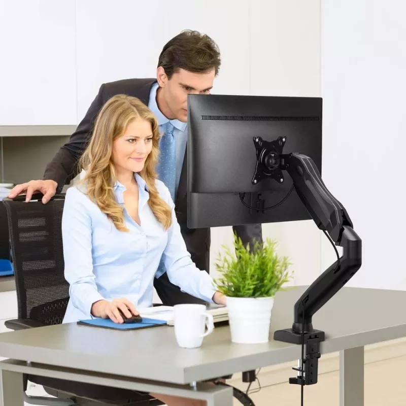 Soporte / pie para monitor Techly ICA-LCD 514 68,6 cm (27 pulgadas) mesa negro