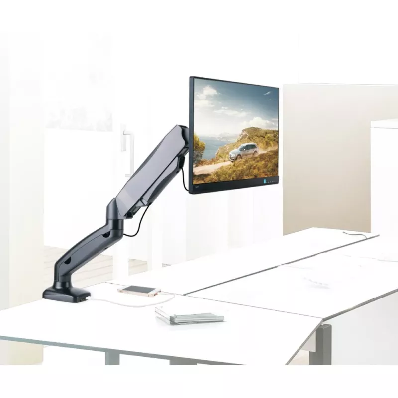Soporte / pie para monitor Techly ICA-LCD 514 68,6 cm (27 pulgadas) mesa negro