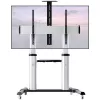 Techly ICA-TR24 soporte de TV móvil, 60-100 pulgadas, 100 kg, con estantes