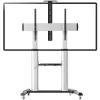 Techly ICA-TR24 soporte de TV móvil, 60-100 pulgadas, 100 kg, con estantes