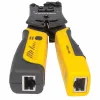Intellinet herramienta de crimpado universal para conectores modulares y comprobador de cables, crimpadora y comprobador de cables 2 en 1: corta, pela, crimpa y comprueba, RJ45/RJ11/RJ12/RJ22