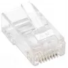 Intellinet conector modular RJ45, Cat5e, UTP, 3 dientes, para cable macizo, contactos bañados en oro de 15 µ, pack de 100