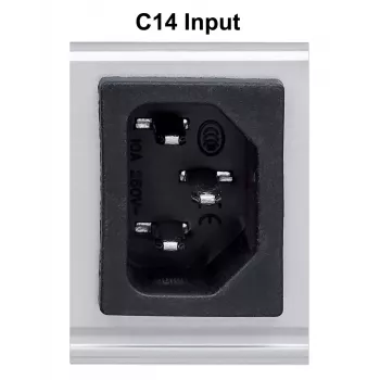 Intellinet unidad de distribución de energía (PDU) para rack de 19 pulgadas 1U 8 tomas C13 con cable de alimentación desmontable y entrada C20 trasera