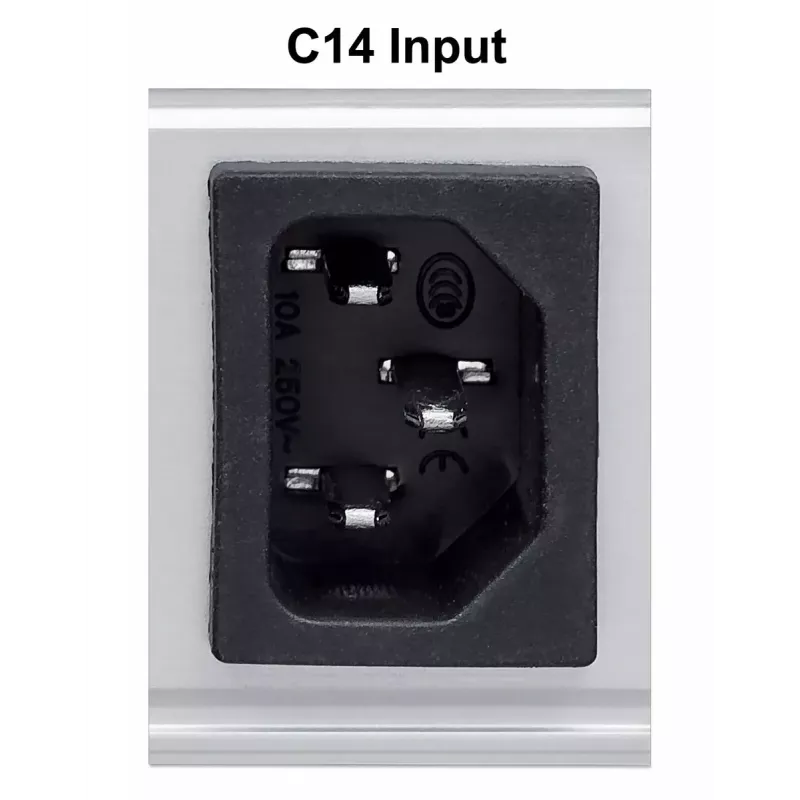 Intellinet unidad de distribución de energía (PDU) para rack de 19 pulgadas 1U 8 tomas C13 con cable de alimentación desmontable y entrada C20 trasera