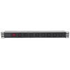 Intellinet unidad de distribución de energía (PDU) para rack de 19 pulgadas 1U 8 tomas C13 con cable de alimentación desmontable y entrada C20 trasera