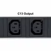 Intellinet PDU inteligente de 8 puertos de 19 pulgadas, unidad de distribución de energía inteligente C13 montable en rack de 19 pulgadas; monitoriza potencia, temperatura y humedad