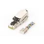 DIGITUS conector CAT6a montable en campo - STP, tapa antipolvo, protección antiacodamiento