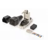 DIGITUS conector CAT6a montable en campo - STP, tapa antipolvo, protección antiacodamiento