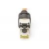 DIGITUS conector CAT6a montable en campo - STP, tapa antipolvo, protección antiacodamiento