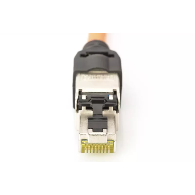 DIGITUS conector CAT6a montable en campo - STP, tapa antipolvo, protección antiacodamiento