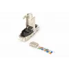 DIGITUS conector CAT6a montable en campo - STP, tapa antipolvo, protección antiacodamiento