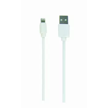 GEMBIRD cable de carga y datos USB a 8 pines, 1 m – blanco