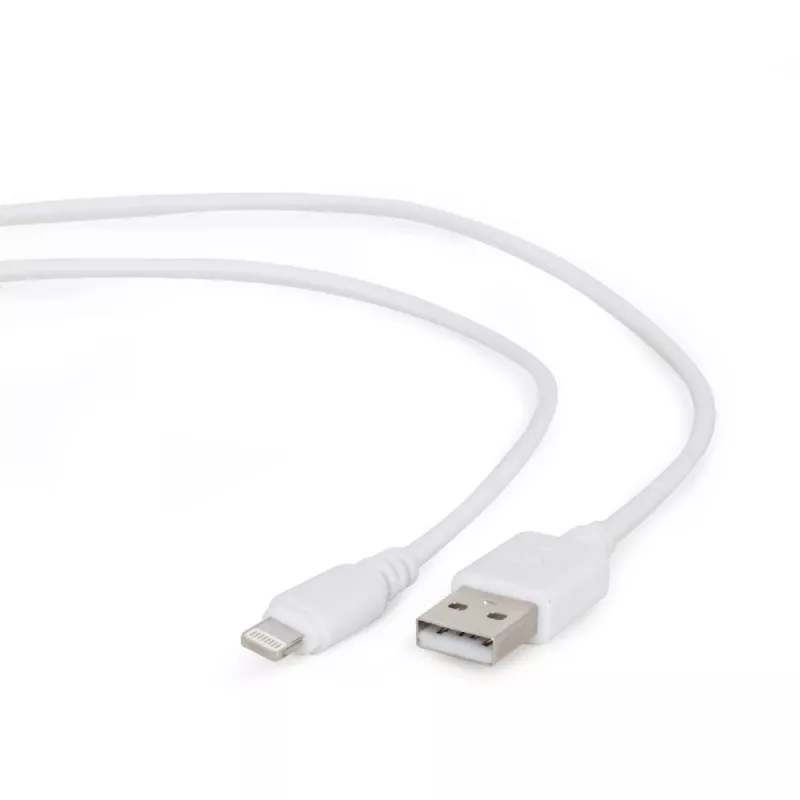 GEMBIRD cable de carga y datos USB a 8 pines, 1 m – blanco