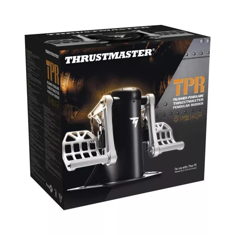 Thrustmaster TPR Rudder negro, plateado USB Flight Sim analógico PC