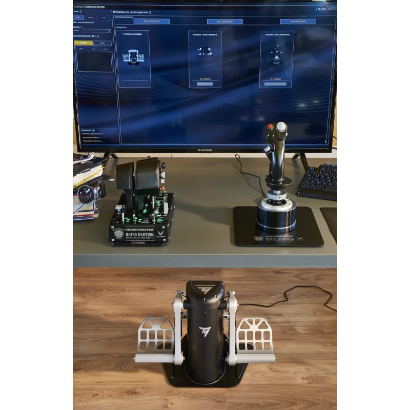 Thrustmaster TPR Rudder negro, plateado USB Flight Sim analógico PC