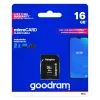 Tarjeta de memoria microSDHC GOODRAM 16 GB Class 10 UHS-I (U1), lectura 100 MB/s, escritura 10 MB/s, protegida contra campos magnéticos, con adaptador SD