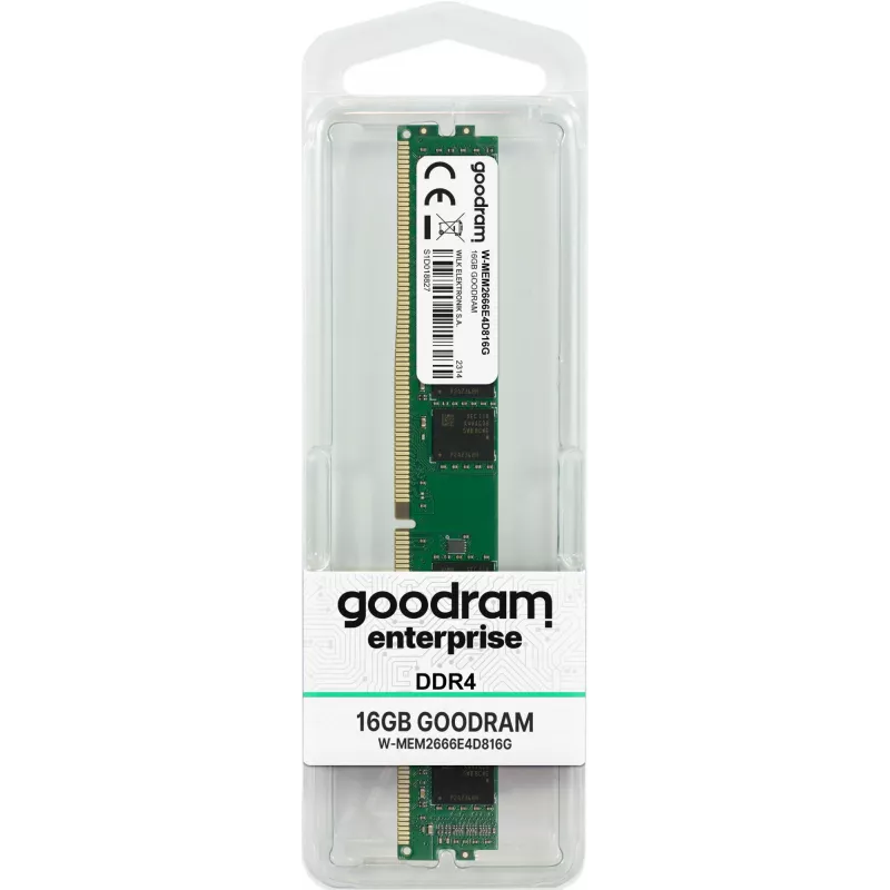 Módulo de memoria GOODRAM W-MEM2666E4D816G 16 GB (1 x 16 GB) DDR4 2666 MHz ECC UDIMM CL19