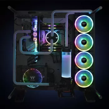 Ventilador de radiador Thermaltake Riing Trio 12 LED RGB, TT Premium Edition