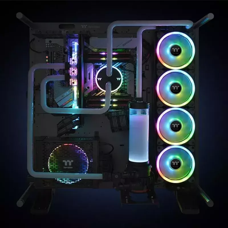 Ventilador de radiador Thermaltake Riing Trio 12 LED RGB, TT Premium Edition