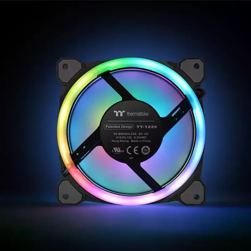 Ventilador de radiador Thermaltake Riing Trio 12 LED RGB, TT Premium Edition