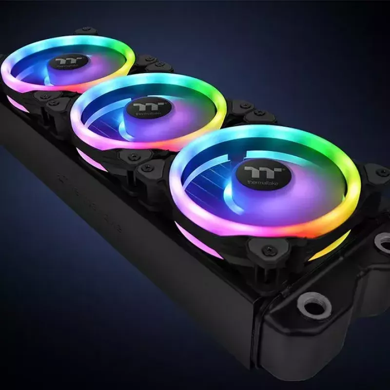 Ventilador de radiador Thermaltake Riing Trio 12 LED RGB, TT Premium Edition
