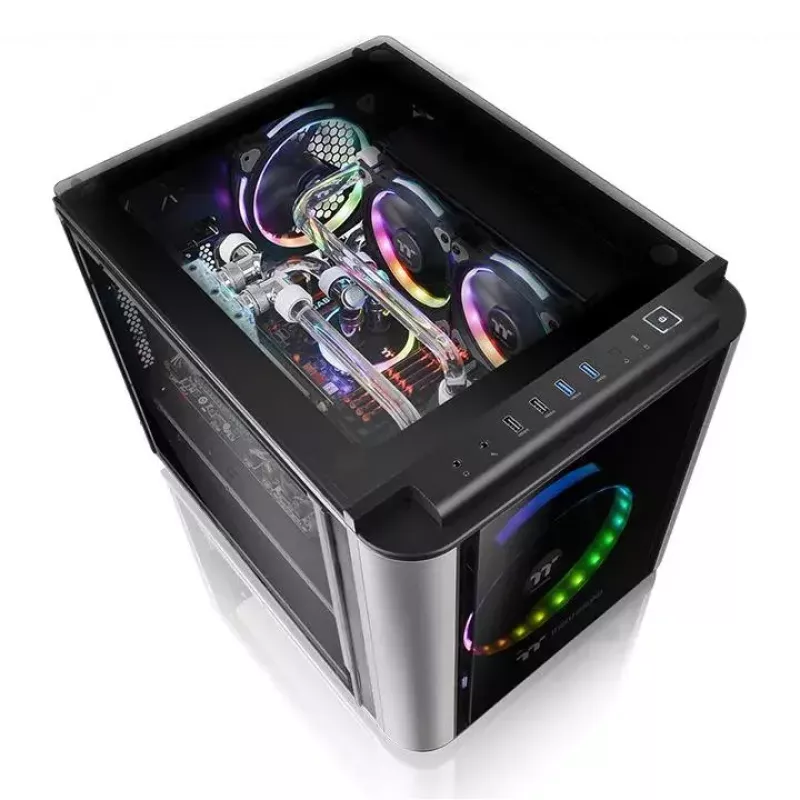 Caja de PC Thermaltake Level 20 VT Micro Tower negra