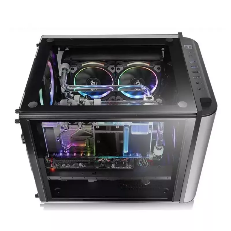Caja de PC Thermaltake Level 20 VT Micro Tower negra