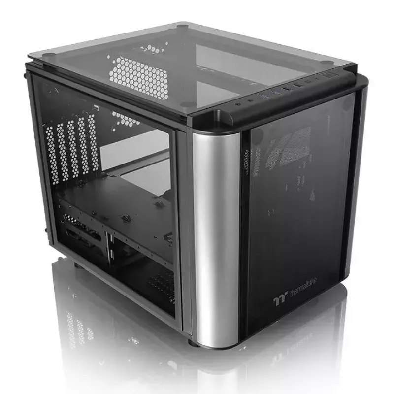 Caja de PC Thermaltake Level 20 VT Micro Tower negra