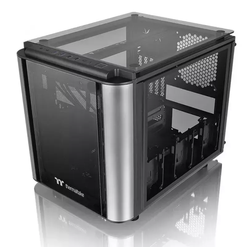 Caja de PC Thermaltake Level 20 VT Micro Tower negra