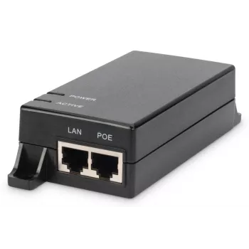 Inyector PoE Gigabit DIGITUS, 802.3af 10/100/1000Mbps, pines de alimentación:4/5(+),7/8(-), salida máx. 48V, 15.4W