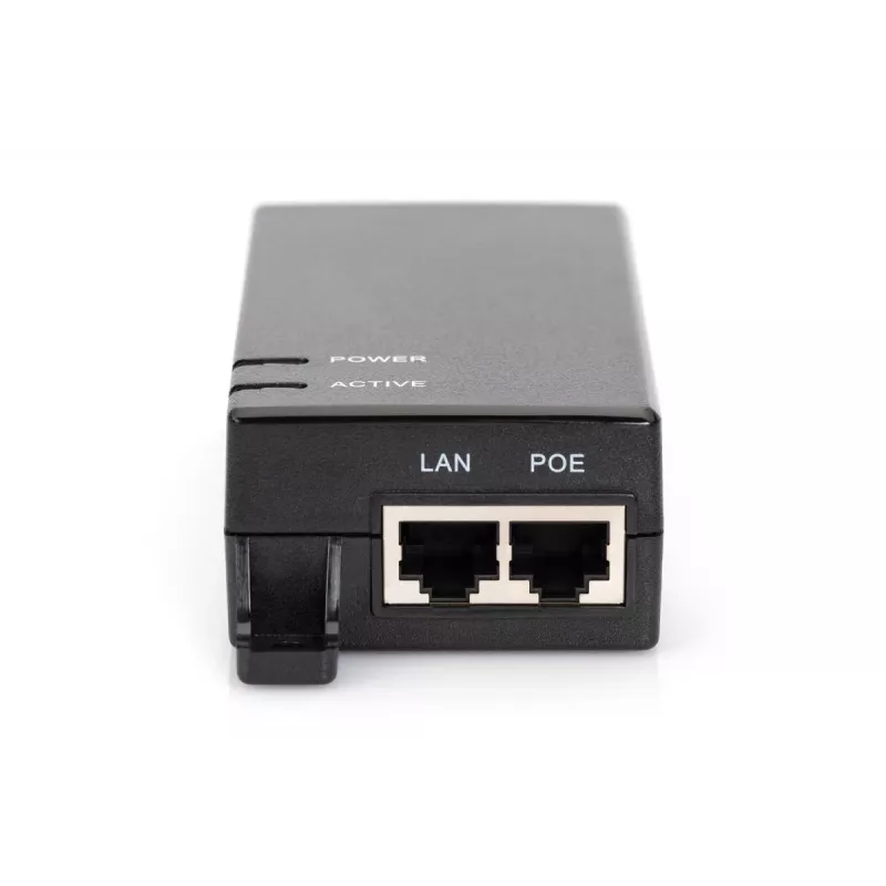 Inyector PoE Gigabit DIGITUS, 802.3af 10/100/1000Mbps, pines de alimentación:4/5(+),7/8(-), salida máx. 48V, 15.4W