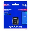 Tarjeta de memoria microSDXC GOODRAM 64 GB UHS-I Class 10 (U1), velocidad de lectura 100 MB/s, velocidad de escritura 10 MB/s, con adaptador SD, negro