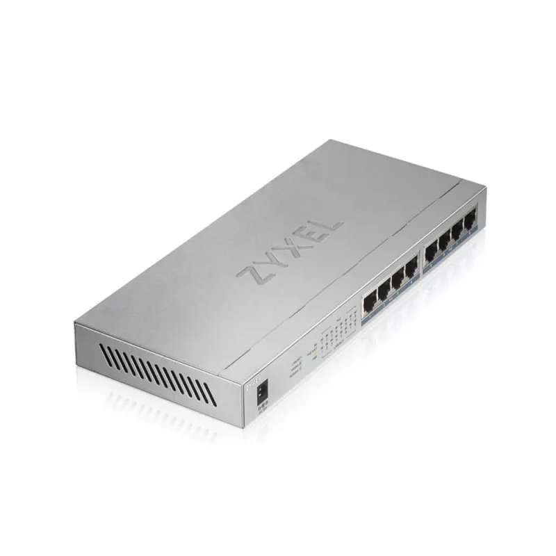 Zyxel GS1008HP Gigabit Ethernet no gestionado (10/100/1000) Power over Ethernet (PoE) gris
